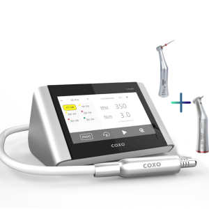 Electric micromotor with 2-in-1 endomotor function C-Puma Master COXO, LED, including 6:1 endo contra-angle C5-1M and 1:5 multiplication C7-5
